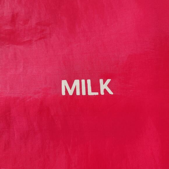 Vintage Unisex MILK Red Windbreaker Jacket Size Large - Picture 2 of 7